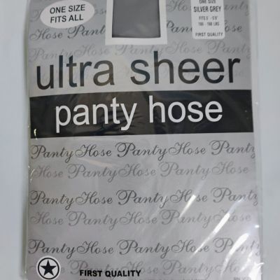 First Quality Ultra Sheer Pantyhose 200 Silver Gray One Size